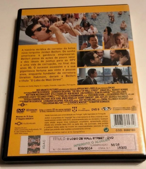DVD o lobo de wall street - Leonardo DiCaprio