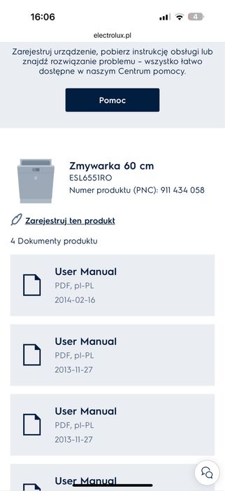 Zmywarka do zabudowy 60 Elektrolux ESL6551RO
