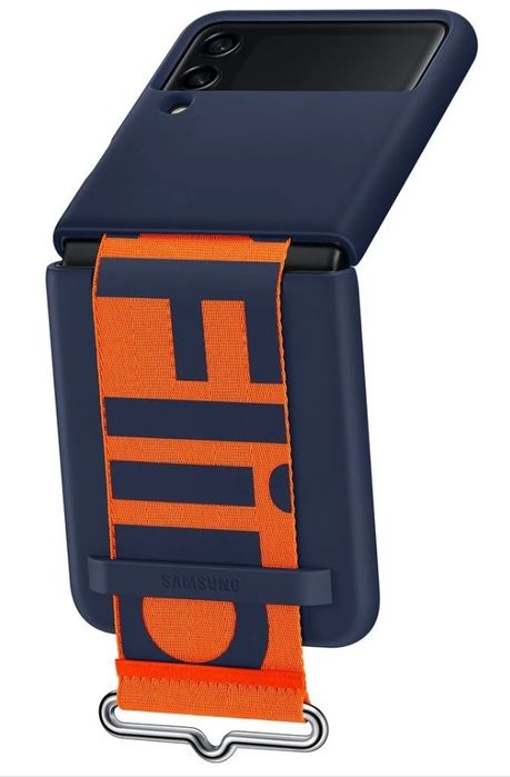 Etui Samsung Silicone Cover with Strap z uchwytem do Galaxy Z Flip3