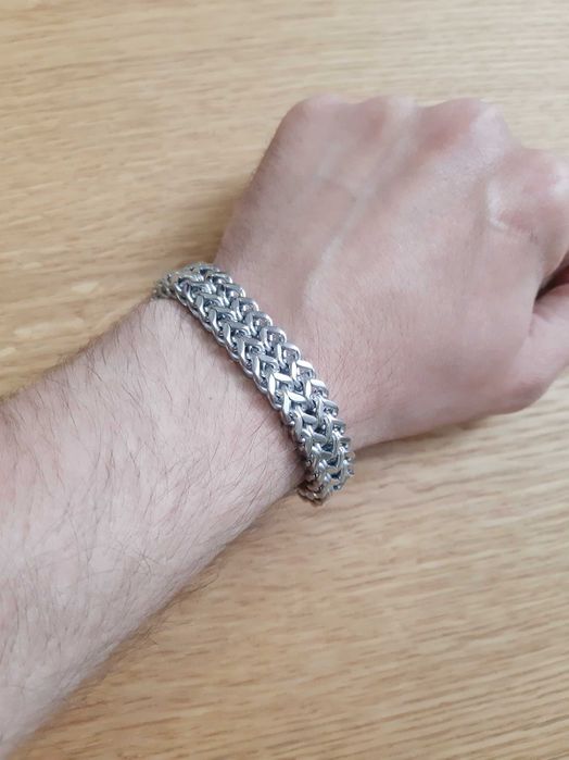 Мужской браслет из нержавеющей стали с магнитным замком