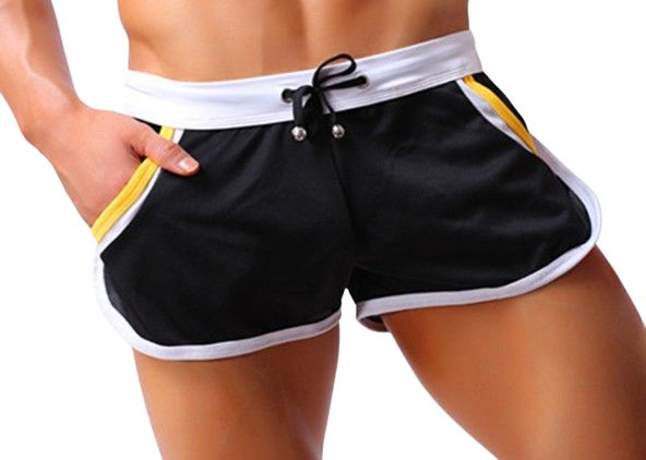 Męskie Kąpielówki Szorty z Kieszeniami Siateczkowe Spodenki - XL