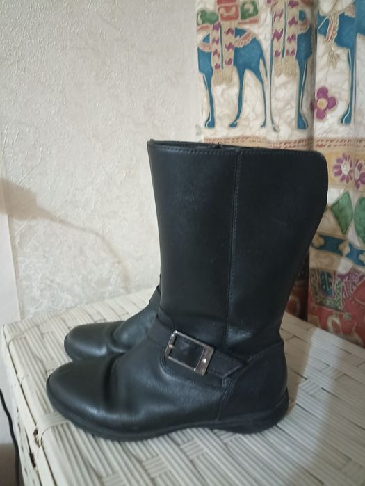 Сапоги кожаные демисезонные 33 размер