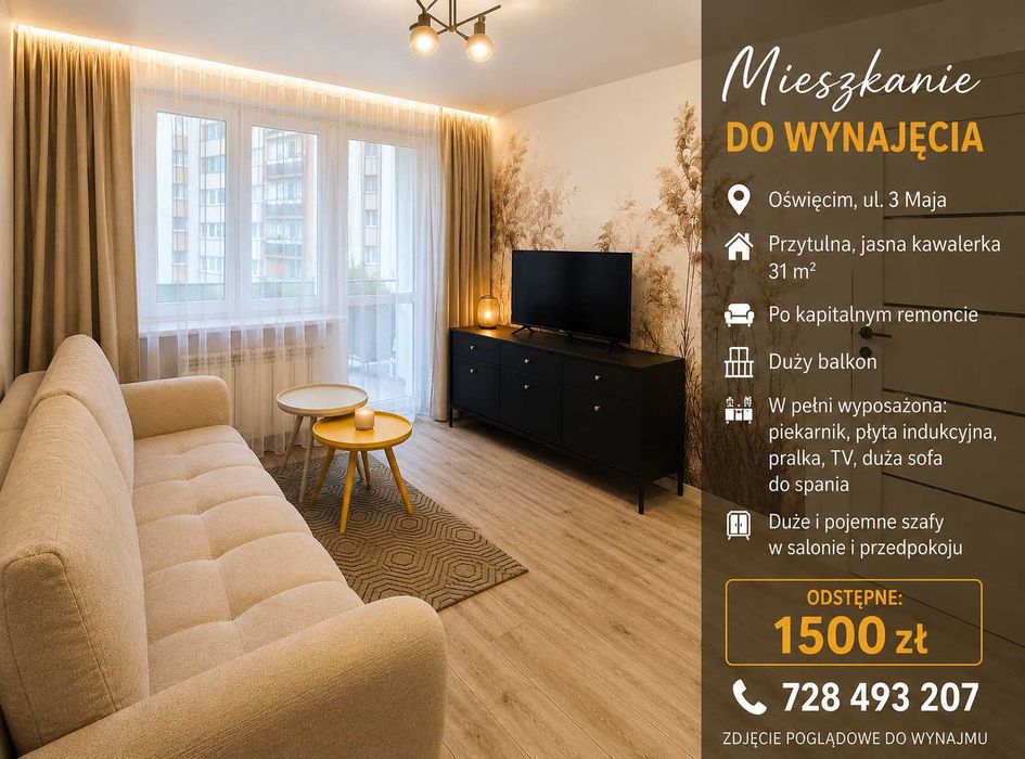 Mieszkanie do wynajęcia ul.3 Maja Oświecim
