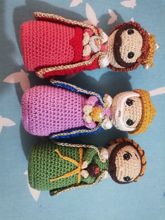 Figuras de presépio em croché amigurumi
