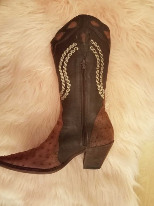 Bota Pele  Avestruz
