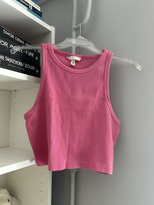 Crop top H&M różowy