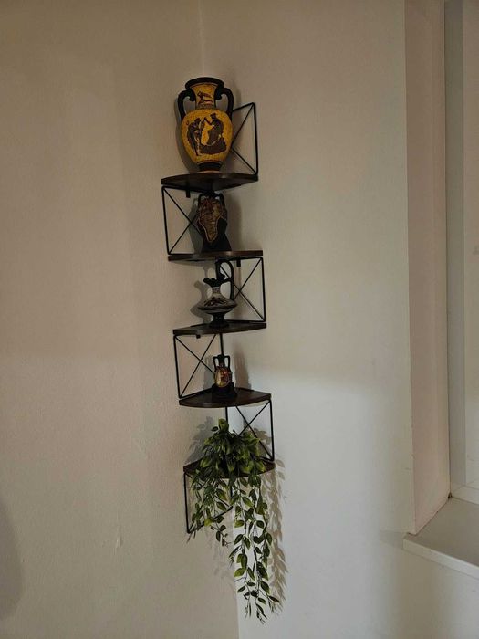 Loftowa narożna kwietnik dekoracja ścienna półka 5 poziomów
