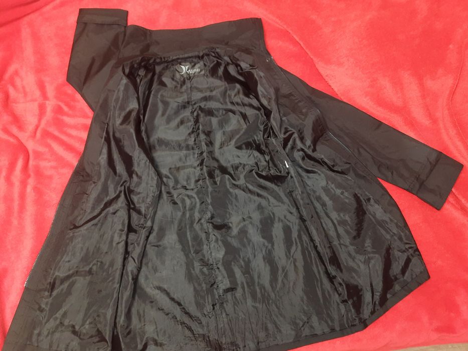 L Плащ чорний як новий