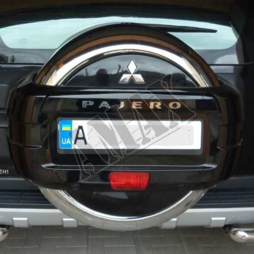Чехол на запаску Mitsubishi Pajero Wagon 4, оригинал, Паджеро Вагон IV