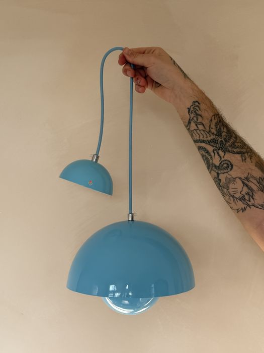 Lampa wisząca flowerpot - niebieska