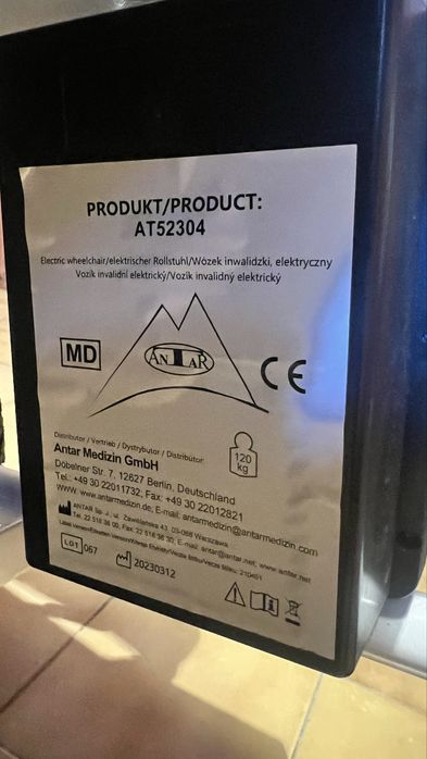 NOWY Wózek inwalidzki elektryczny ANTAR AT52304