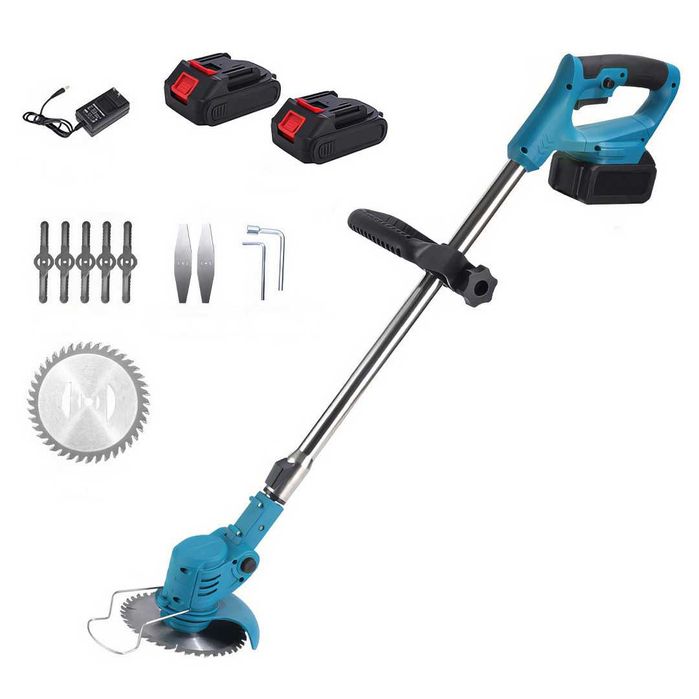 Аккумуляторная Газонокосилка триммер для стрижки травы х2 аккумулятора