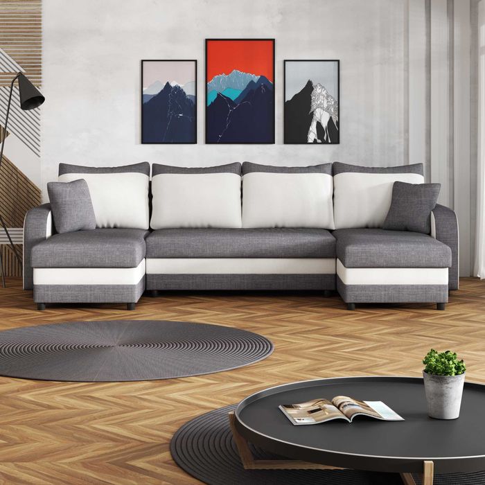 Narożnik darmowa dostawa Poduszki gratis Materac  3x pojemnik