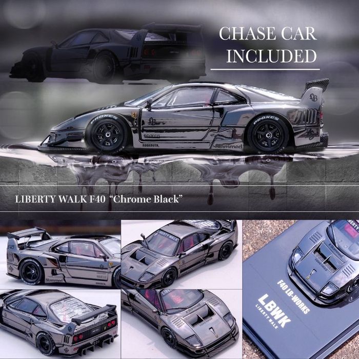 ferrari f40 lb works – chrome black inno64