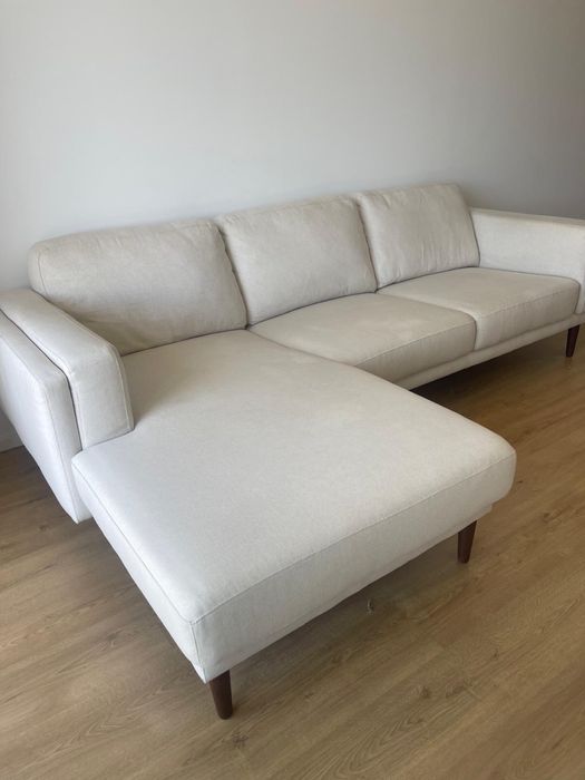 Sofá chaise longue beje - Gato Preto