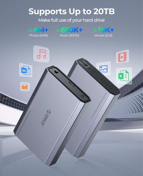 Алюмінієвий корпус ORICO для жорсткого дискаSSD SATA 3,5 дюйма 6Гбіт/с