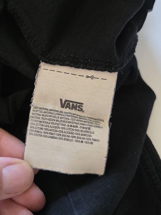 Vans koszulka męska czarna M basic gładka z logo skate