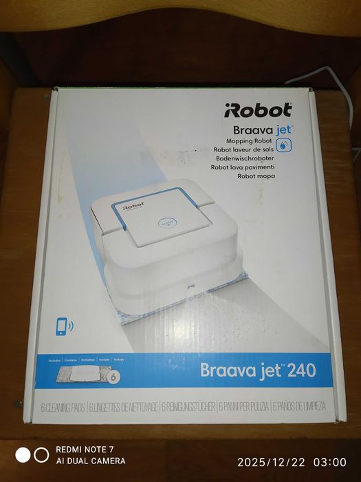 ## Irobot Braava Jet 240 (sem sensores externos) ##