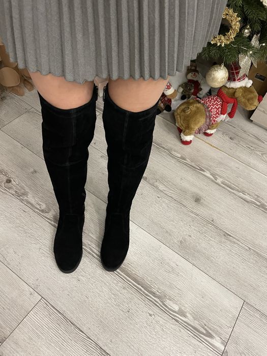 Замшеві ботфорти