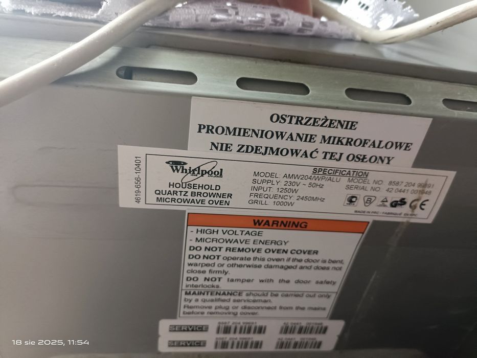 Mikrofalówka Whirlpool