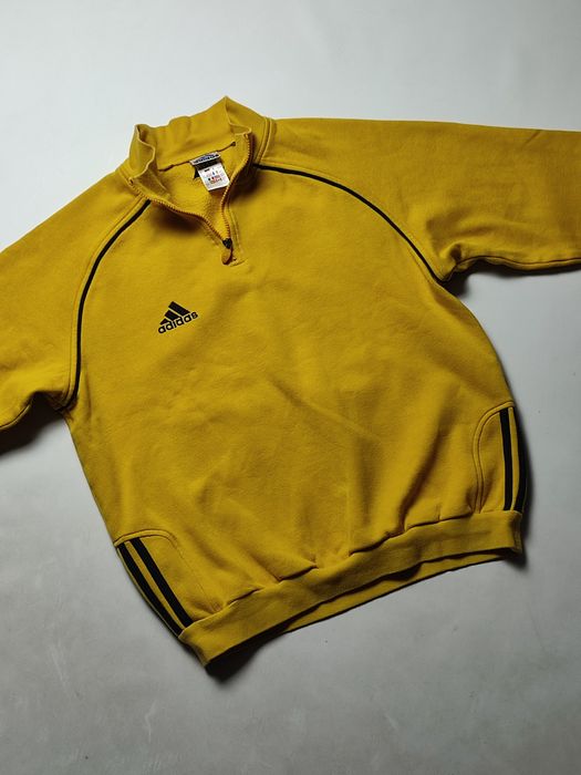 Кофта винтаж 90х Adidas EUR M (р.46) бу ориг мужская ⅓ зипка  Адидас