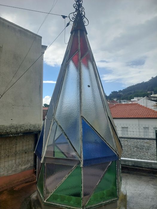 Claraboia com vitrais