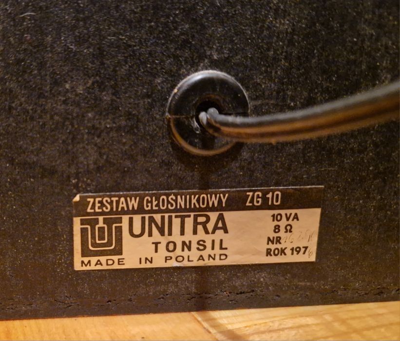 Gramofon Emanuel, radio - wzmacniacz i głośniki Tonsil ZG 10