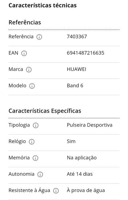 Pulseira Desportiva HUAWEI Band 6