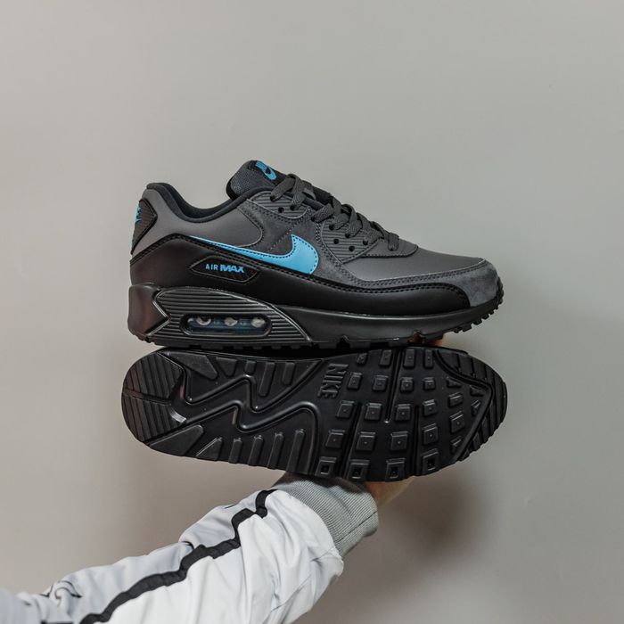 Кросівки Nike Air Max 90 Black/Grey/Blue premium