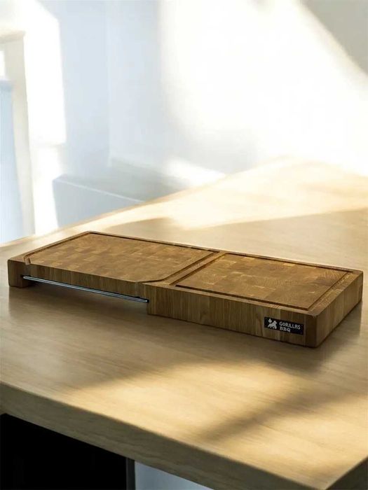 Дошка обробна торцева подвійна з піддоном Gorillas BBQ DS56