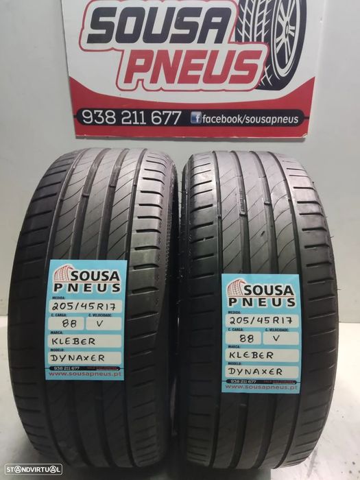 2 pneus semi novos 205-45r17 kleber - oferta dos portes