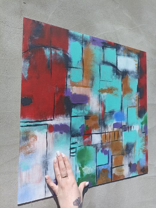 Інтер'єрна картина Абстракція - "Смарагд" АКЦІЯ