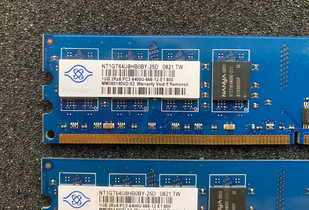 Оперативна пам'ять NANYA DDR2 1Gb 800Mhz (пара 2х1Gb)
