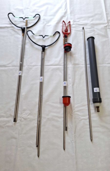 Cabo para suporte de cana de pesca, em inox+ acessório - duplo