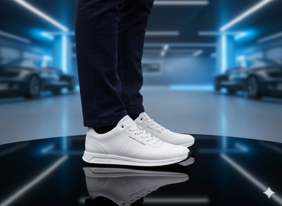 Adidas PORSCHE білі чоловічі шкіряні кросівки белые кроссовки красовки