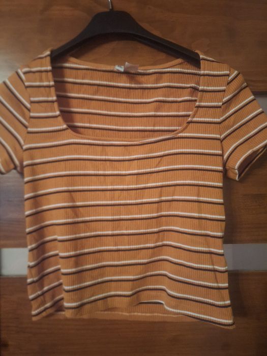 Bluzka damska H&M Basic rozm.M 95%bawełna stan bardzo dobry.