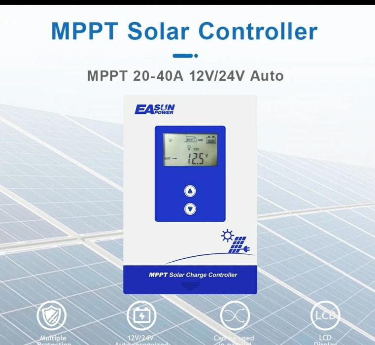 Контролер заряду сонячних панелей MPPT EASUN 2430. 30A 12/24V