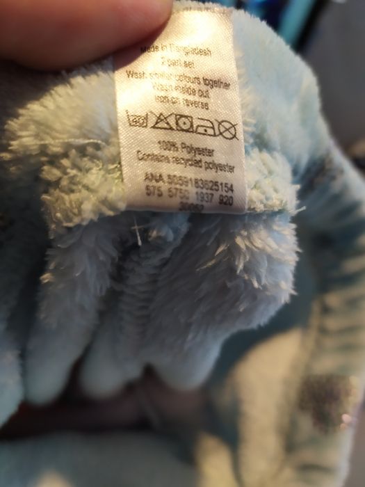 Dres polarowy piżama George 134/140 tęczowy jednorożec