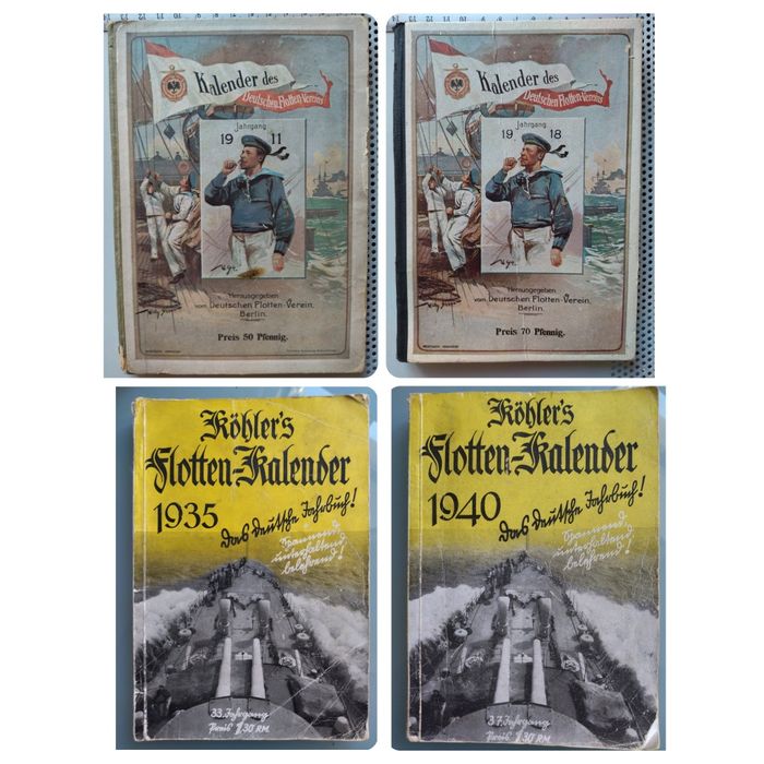 Календарь моряка 1911, 18, 35 и 40 г .Германия. за штуку