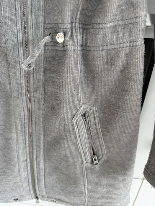 Armani Exchange bluza z kapturem długa ciepła szara S