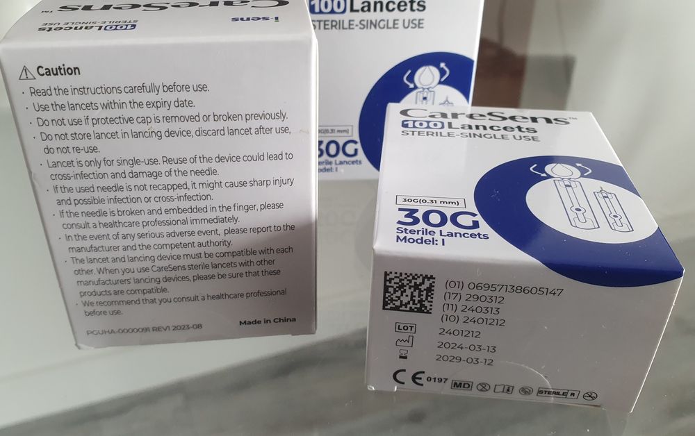 Ланцети CareSens 30G (0.31 мм), 100 шт. для глюкометра