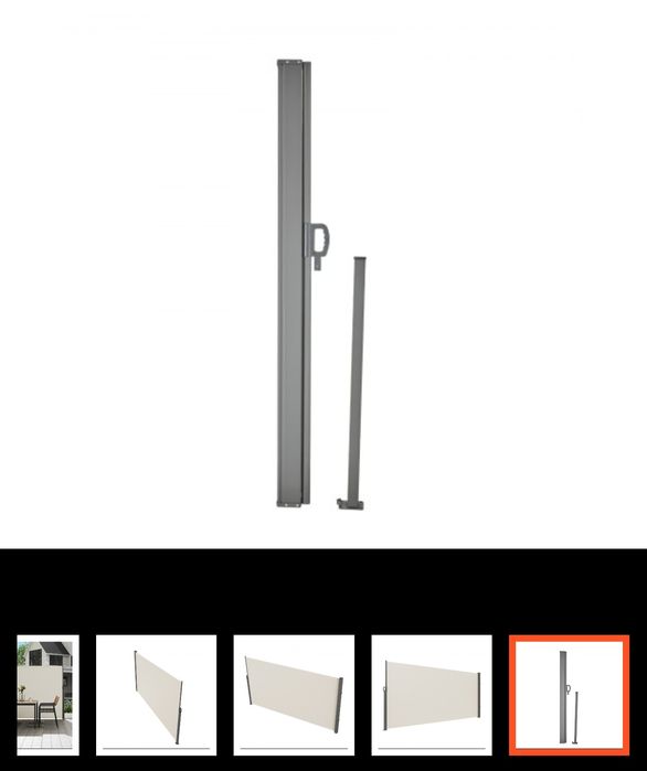 Toldo lateral retrátil 180x350cm