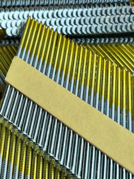 Цвях для нейлера 50/65/75/90 мм кут нахилу 21 °, 34° пластик/папір