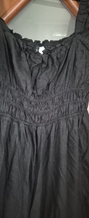 H&M Divided L sukienka hiszpanka len