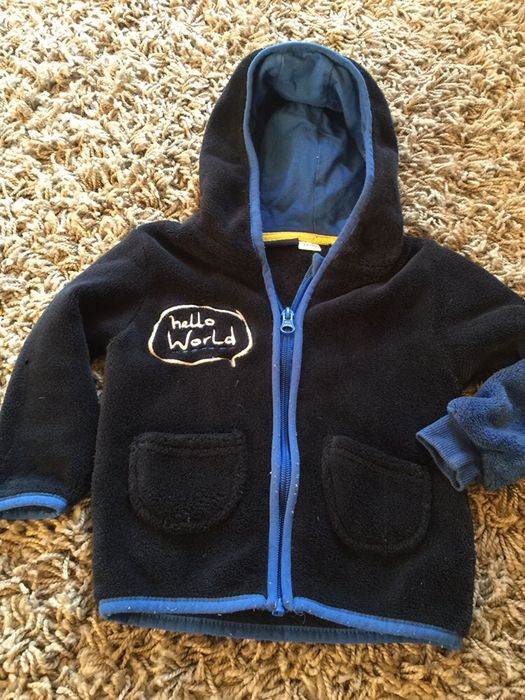 Komplet dwie ciepłe bluzy niebieski