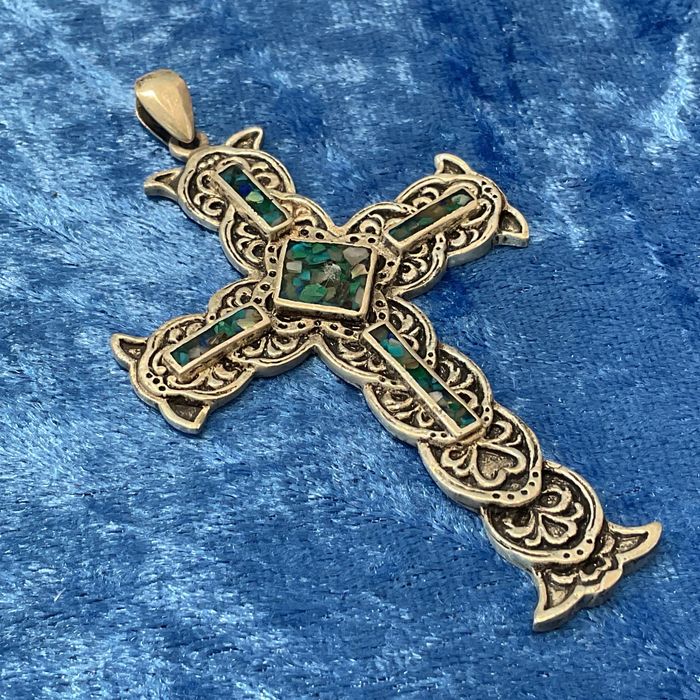 Cruz prata inglesa 8 cm