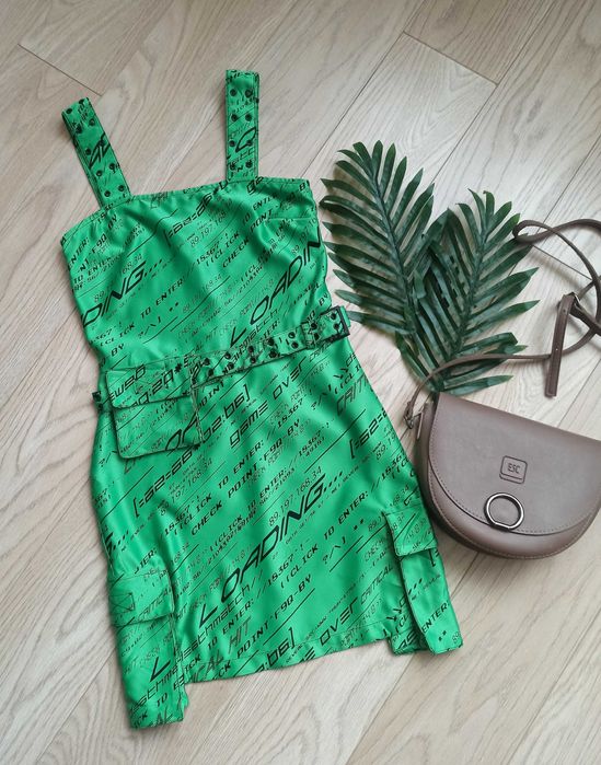 Сукня сорочка в принт, на кулісці, S