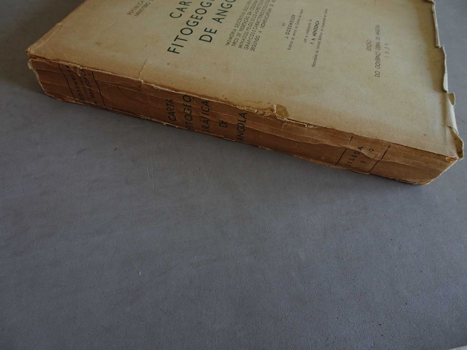 Livro Carta Fitogeográfica de Angola 1939 República Portuguesa Ministério das Colónias