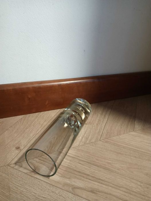 Wazon szklany tuba z bąbelkiem