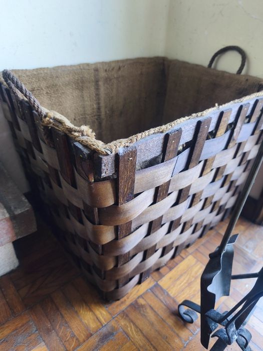 Cesta + acessórios para lareira